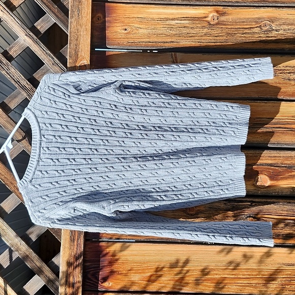 ⭐️Karen Scott Grey Cable Knit Sweater - Picture 7 of 7